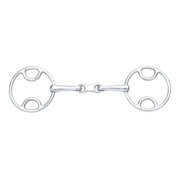 Centaur Double Loop Ring Snaffle in Single Joint or French Link
